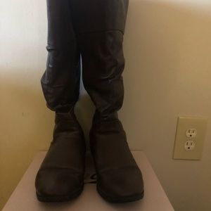 Knee high brown boots